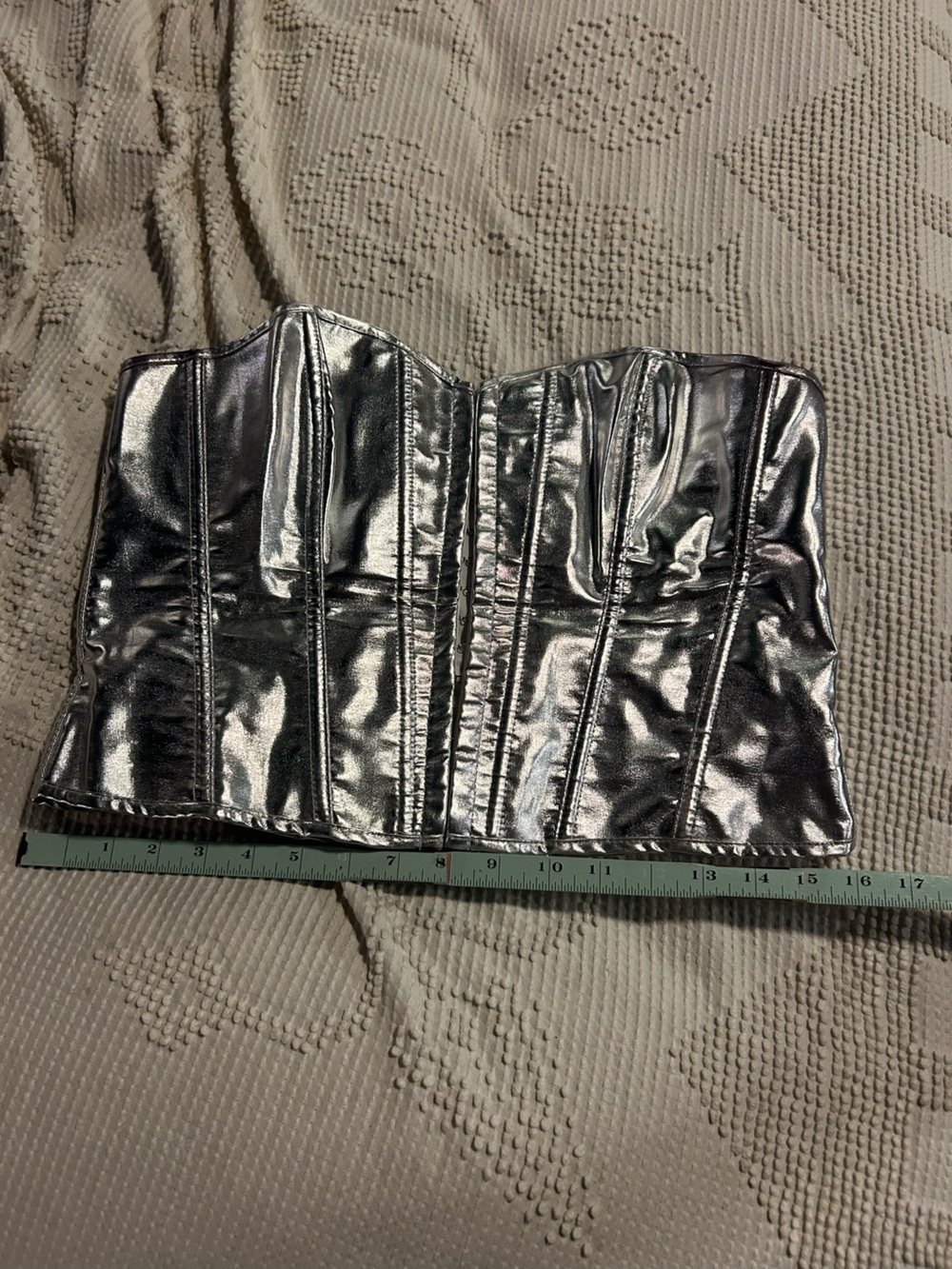 Silver Corset Top